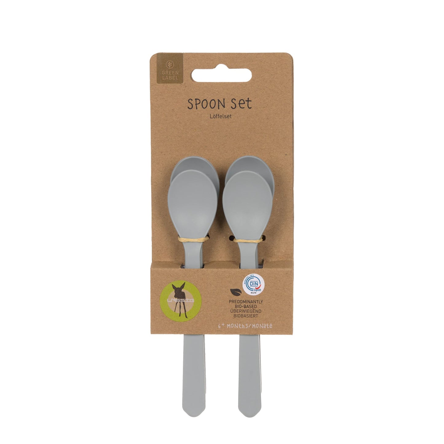 Kinderlöffel Set (4 Stk) - Geo, Graublau