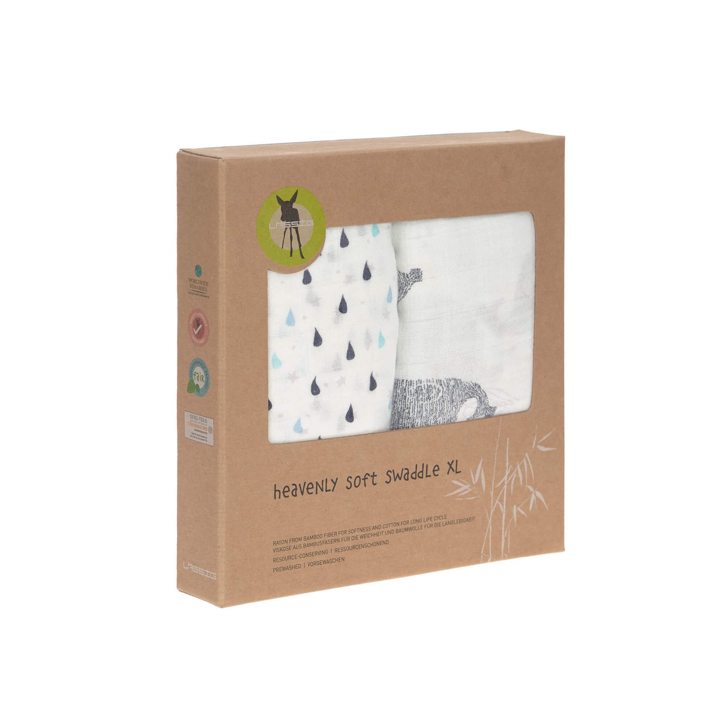 Mulltücher (2 Stk) - Heavenly Soft Swaddle XL, Little Water Whale