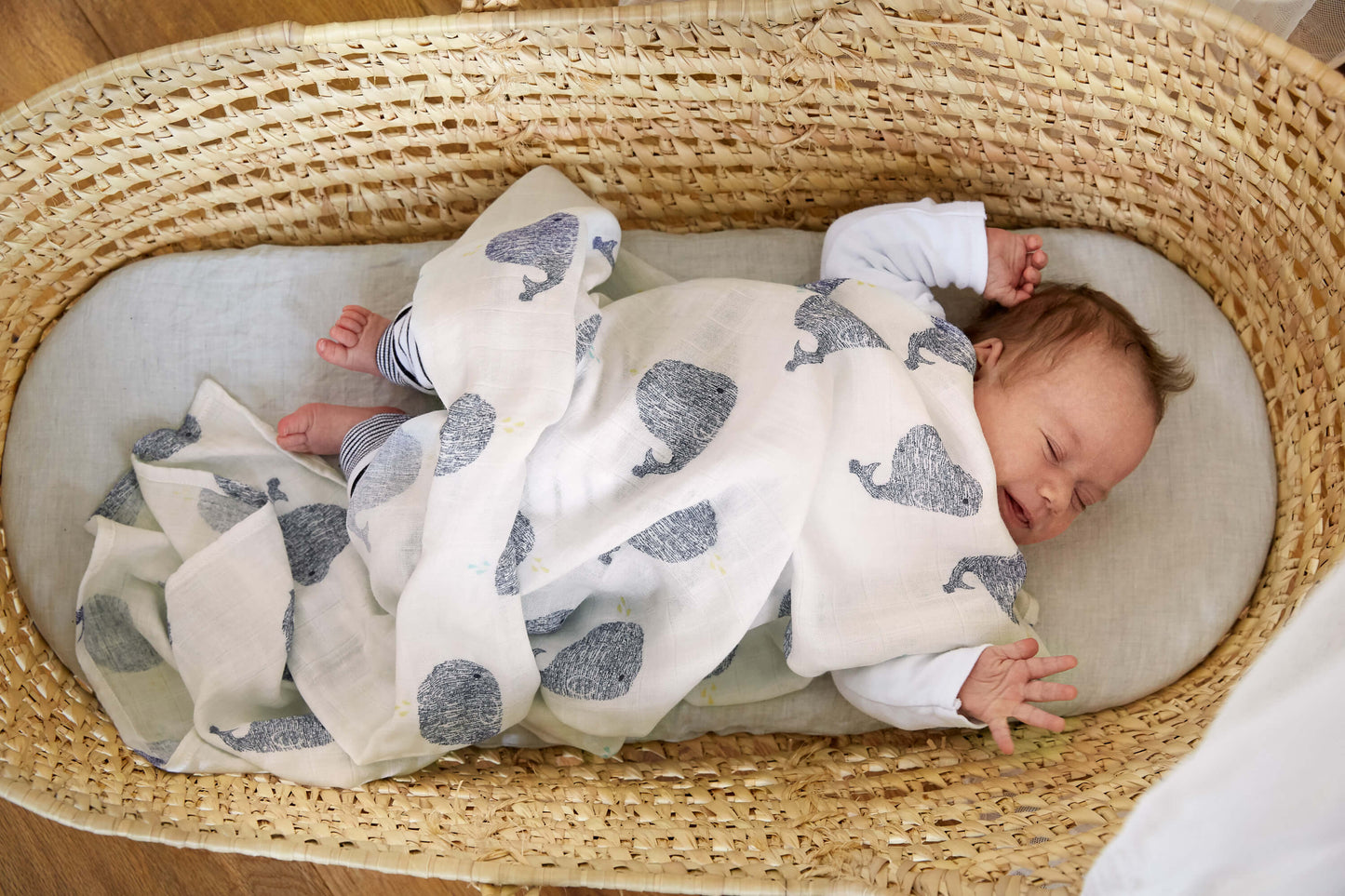 Mulltücher (2 Stk) - Heavenly Soft Swaddle XL, Little Water Whale