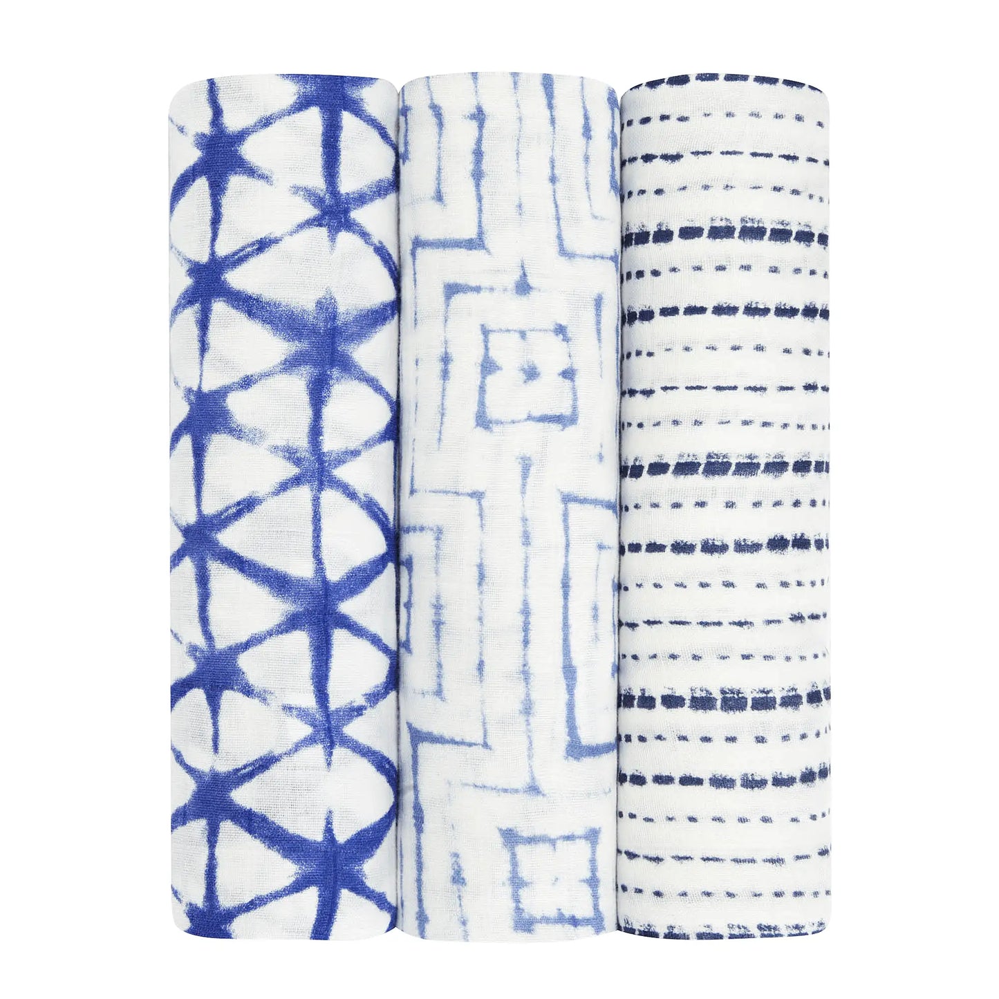 Aden + Anais Silky Soft Pucktücher Indigo 120 x 120 3-er Pack