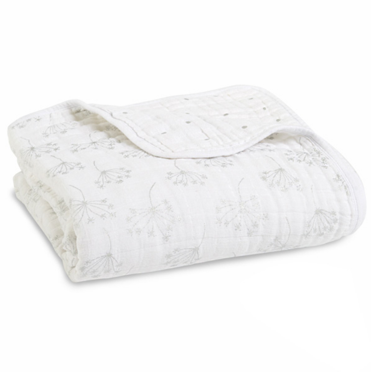 Aden + Anais Dream Blanket Metalic Silver 120 x 120 cm