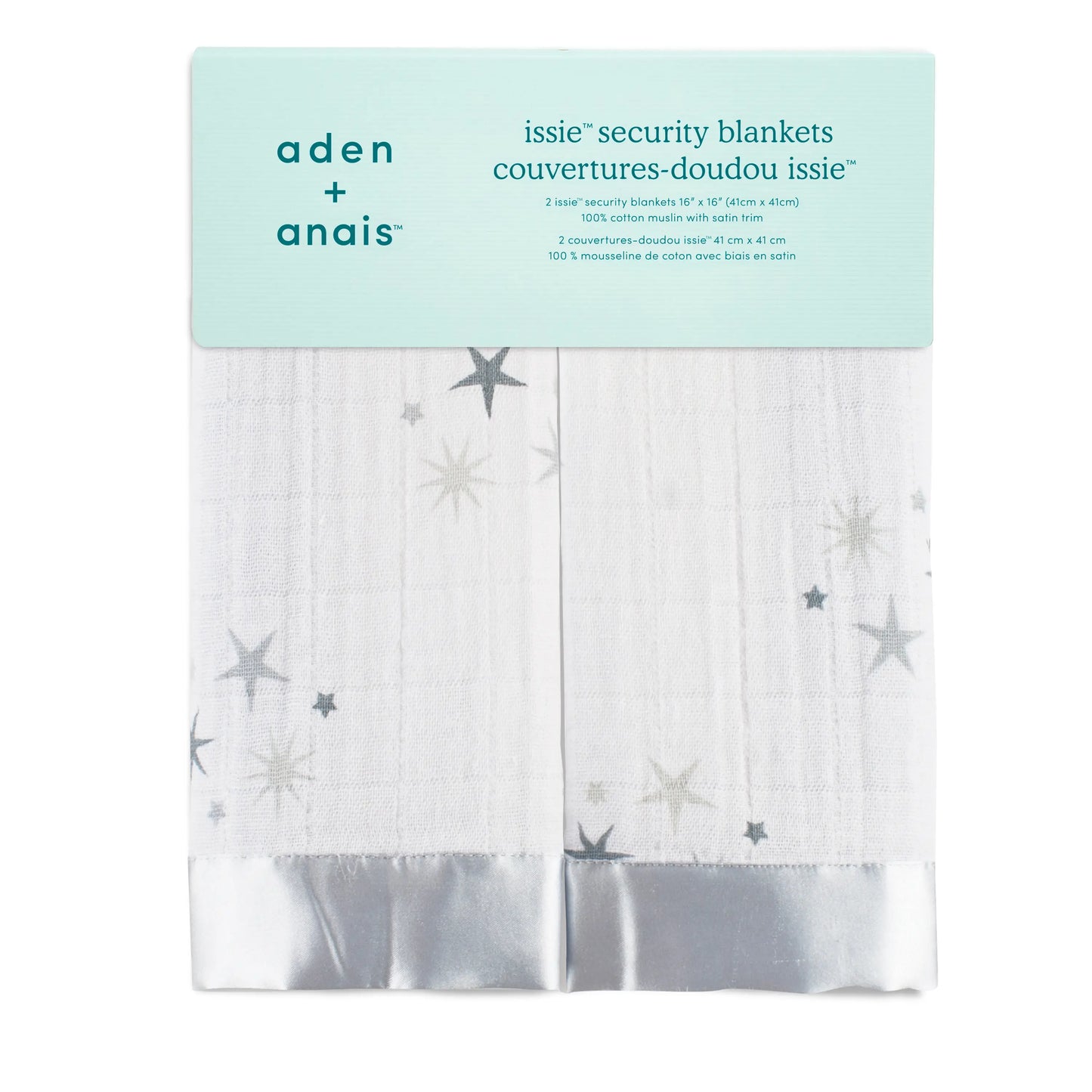 Aden + Anais Vorgewaschene Schmusetücher Twinkle Classic 2-er Pack 40,5 x 40,5cm