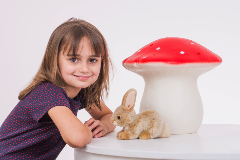 Hase sitzend beige 18 cm