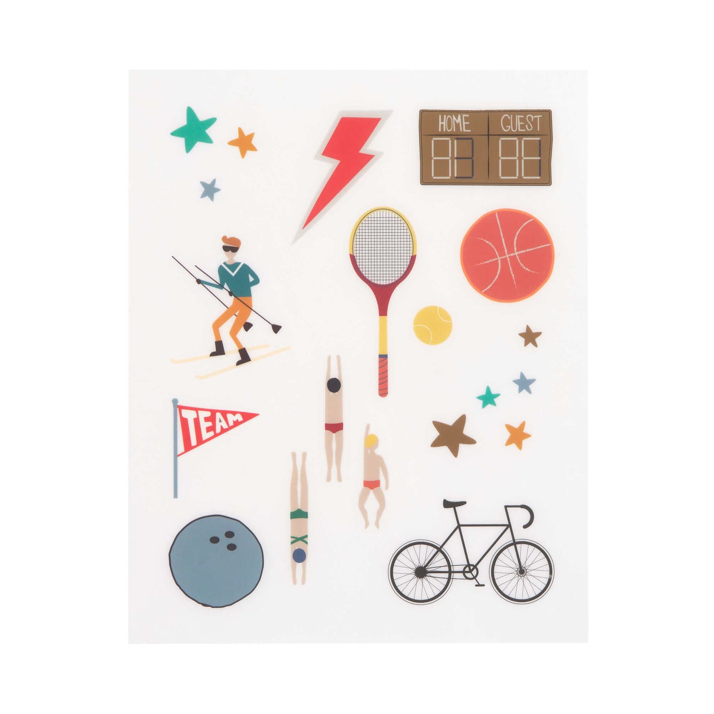 Transfer-Sticker (3 Stk) - Rub on, Sport