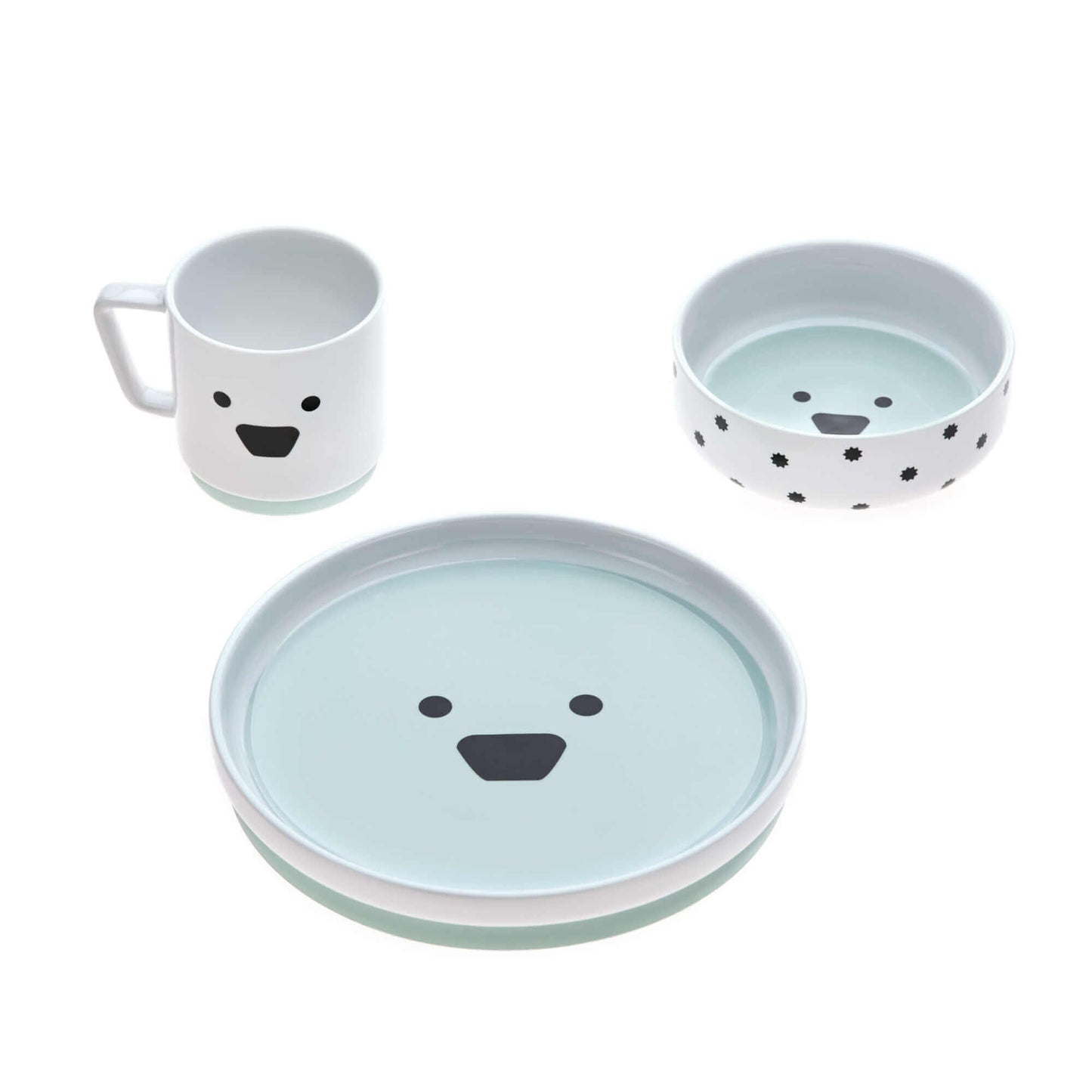 Kindergeschirr Set Porzellan - Dish Set, Little Chums Dog