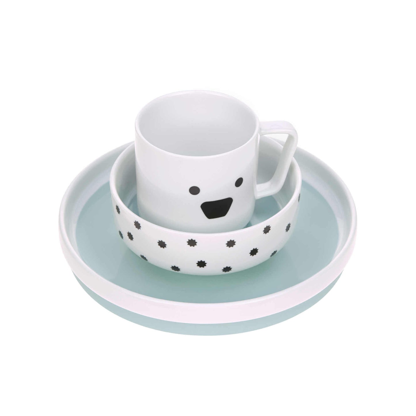 Kindergeschirr Set Porzellan - Dish Set, Little Chums Dog