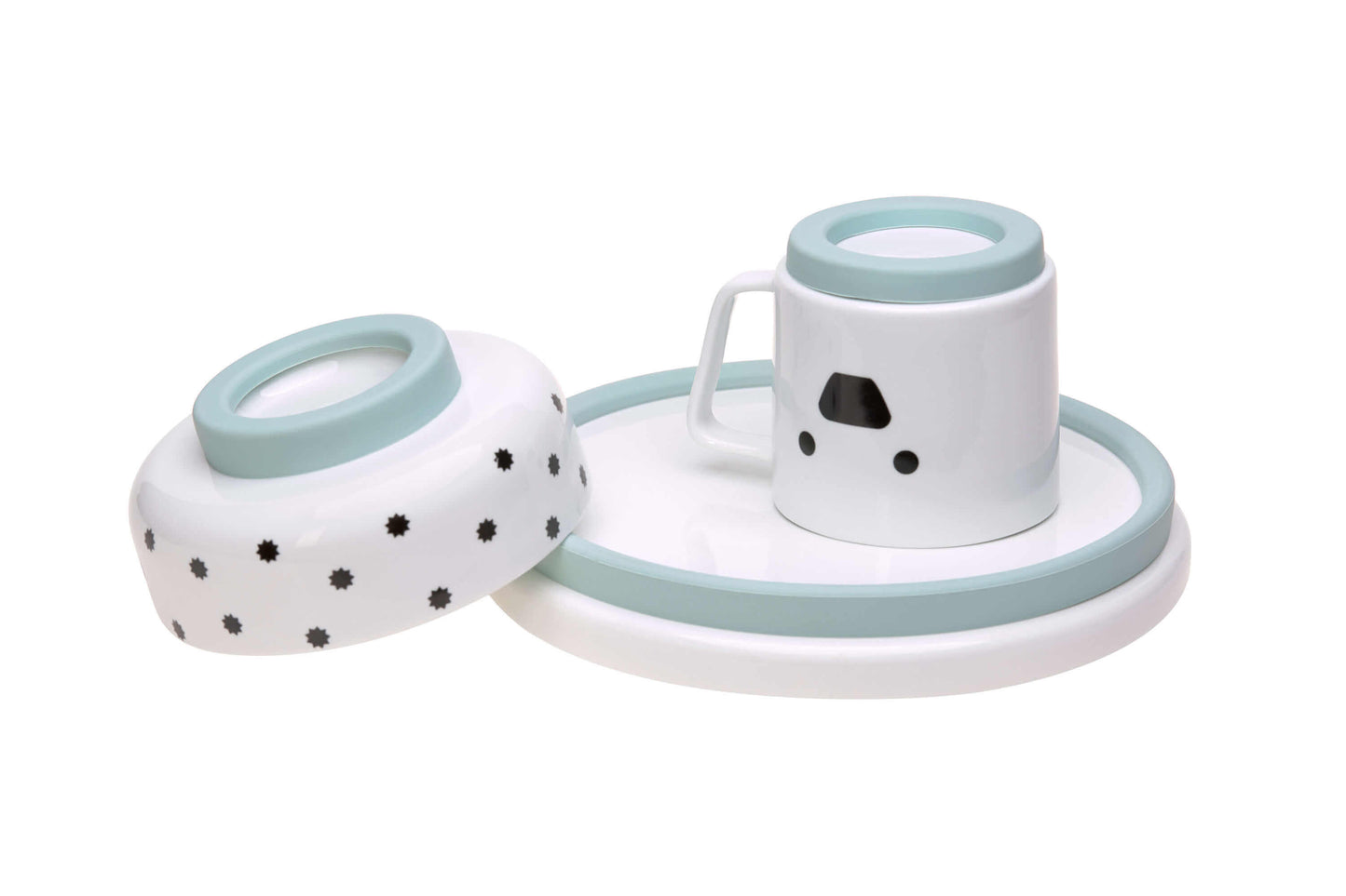 Kindergeschirr Set Porzellan - Dish Set, Little Chums Dog