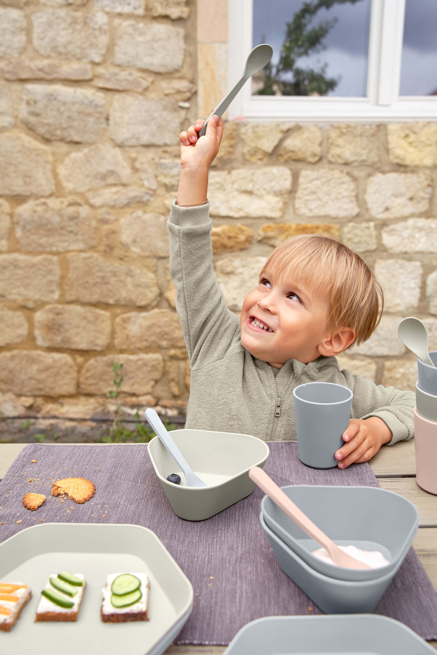 Kinderlöffel Set (4 Stk) - Geo, Rosa