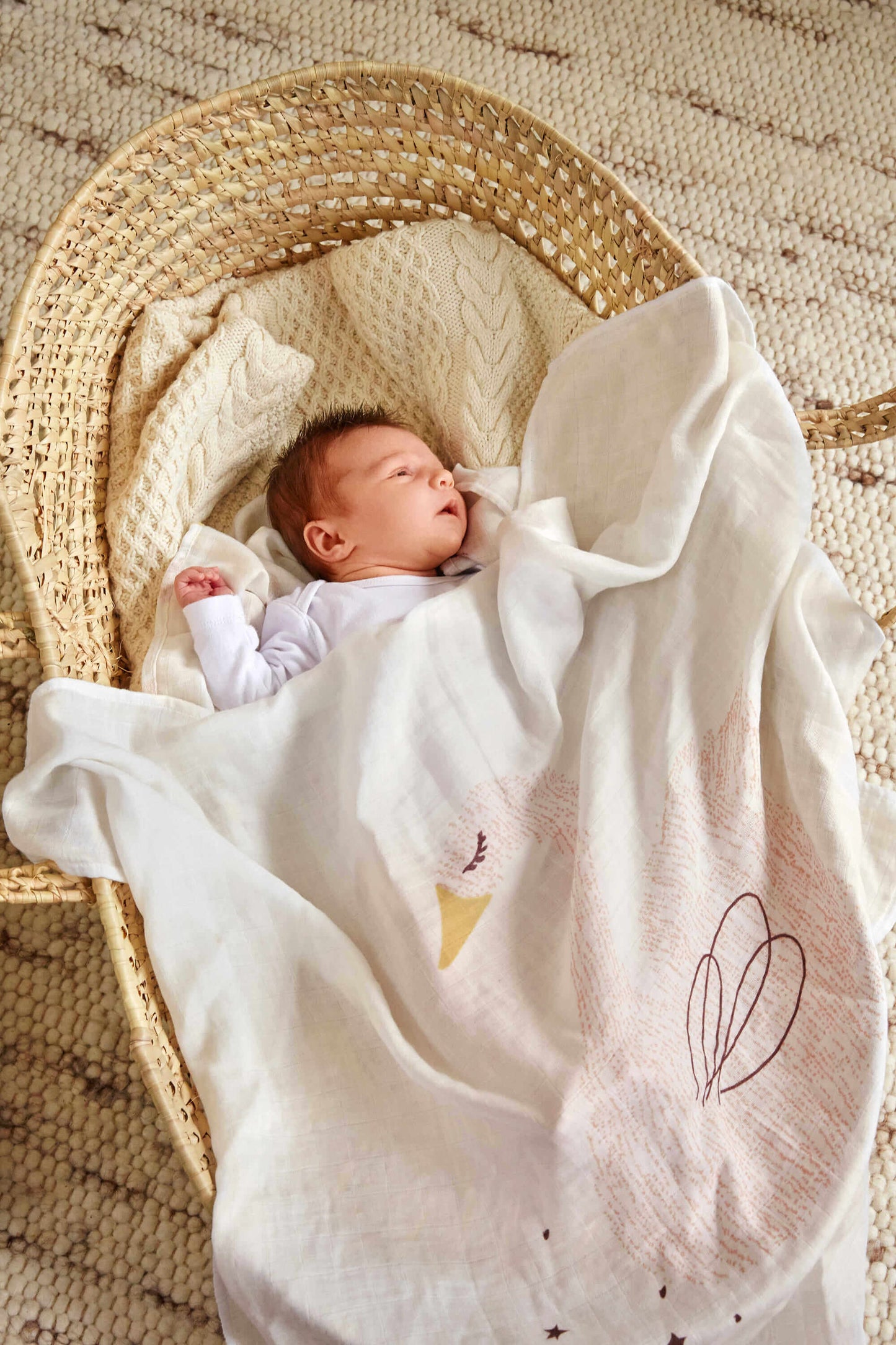 Mulltücher (3 Stk) - Heavenly Soft Swaddle L, Little Water Swan