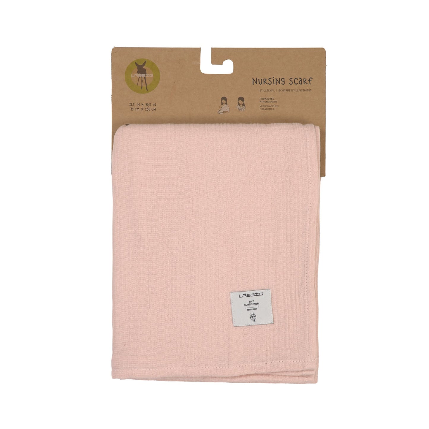 Stillschal - Muslin Nursing Scarf, Powder Pink