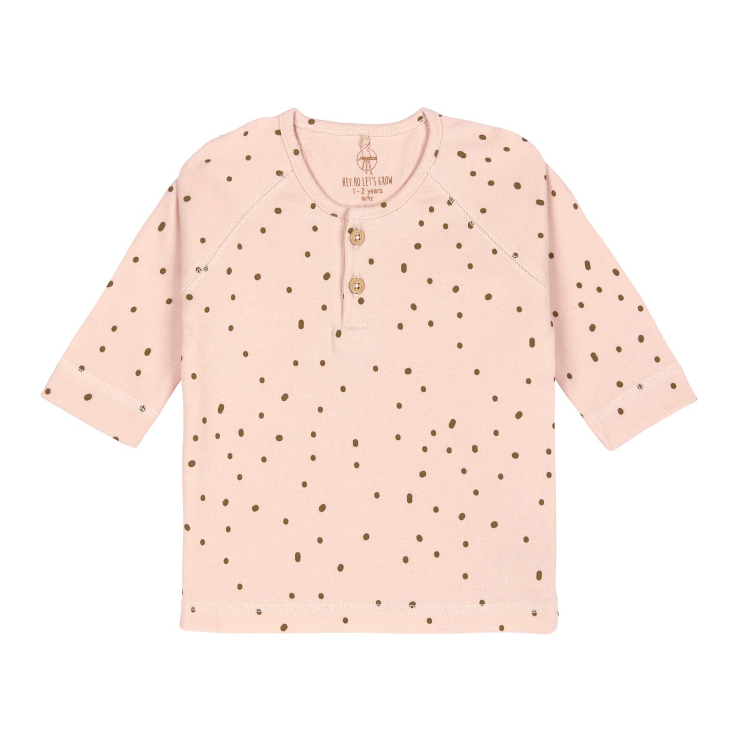 Baby Langarmshirt, Dots Powder Pink