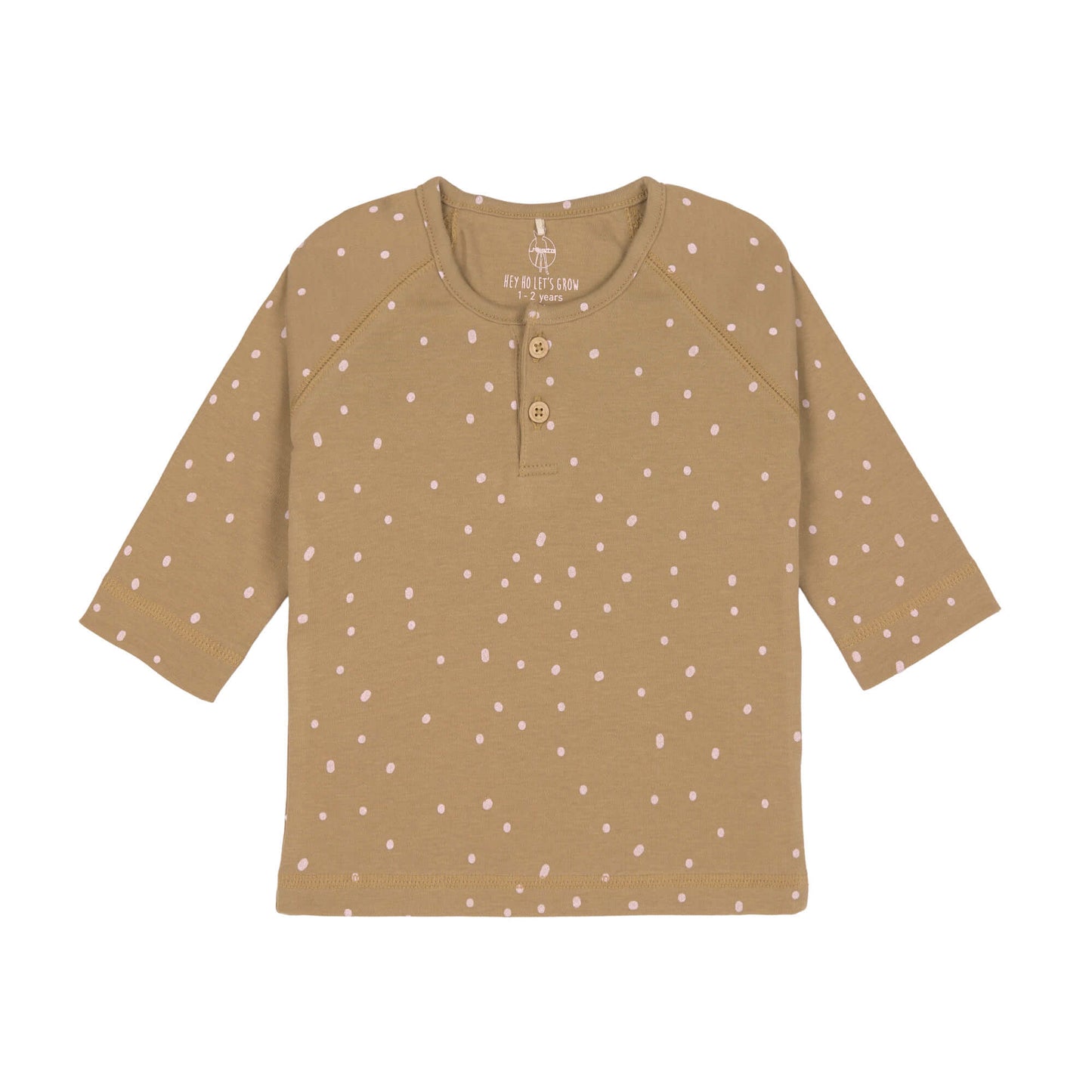 Baby Langarmshirt, Dots Curry