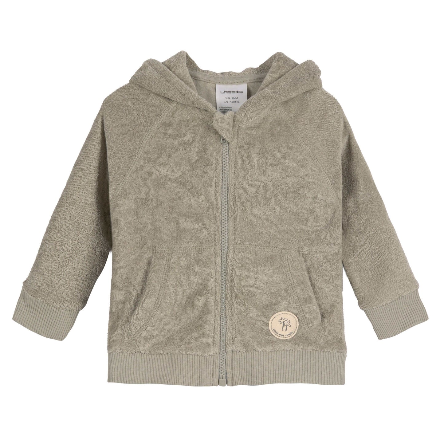 Frottee Jacke Kinder - Oliv