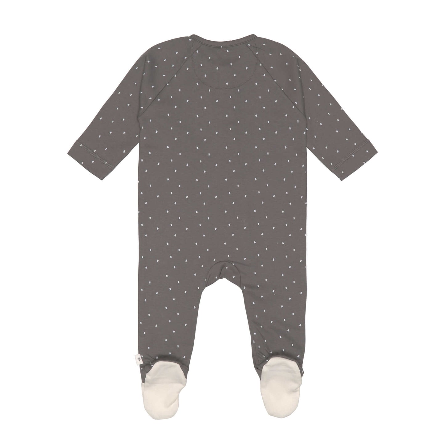 Baby Schlafanzug mit Füßen GOTS - Pyjama Cozy Colors, Spots Anthracite