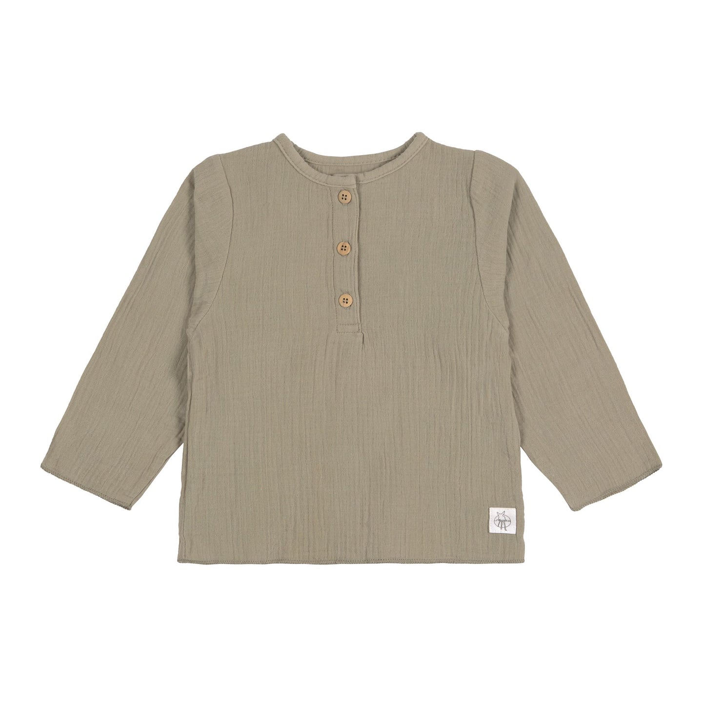 Baby Langarmshirt GOTS - Oliv