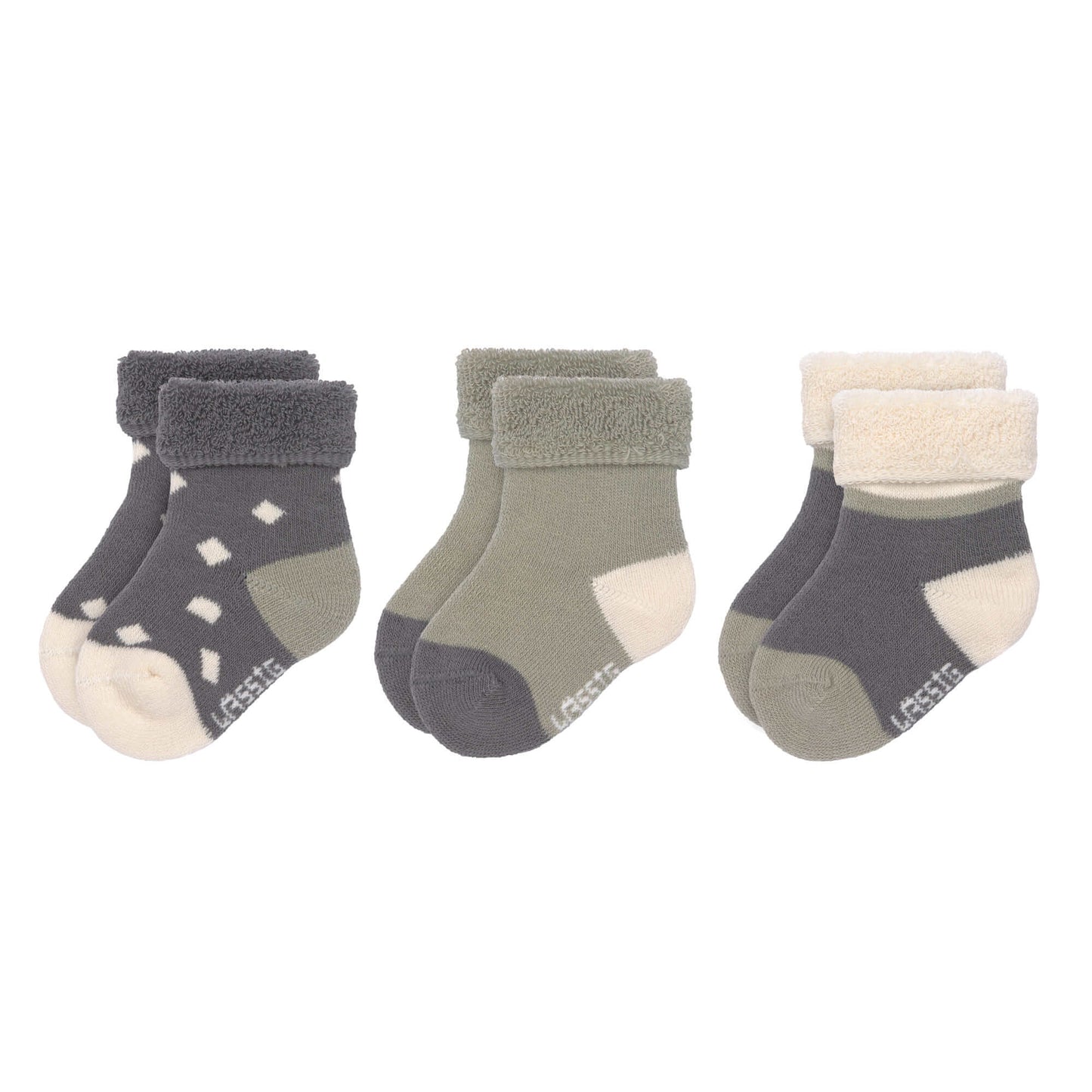 Babysocken (3er-Pack) GOTS - Newborn Socks, Anthracite