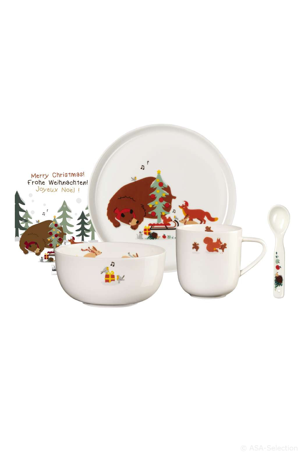 5-teiliges Kindergeschirrset Christmas for Bruno