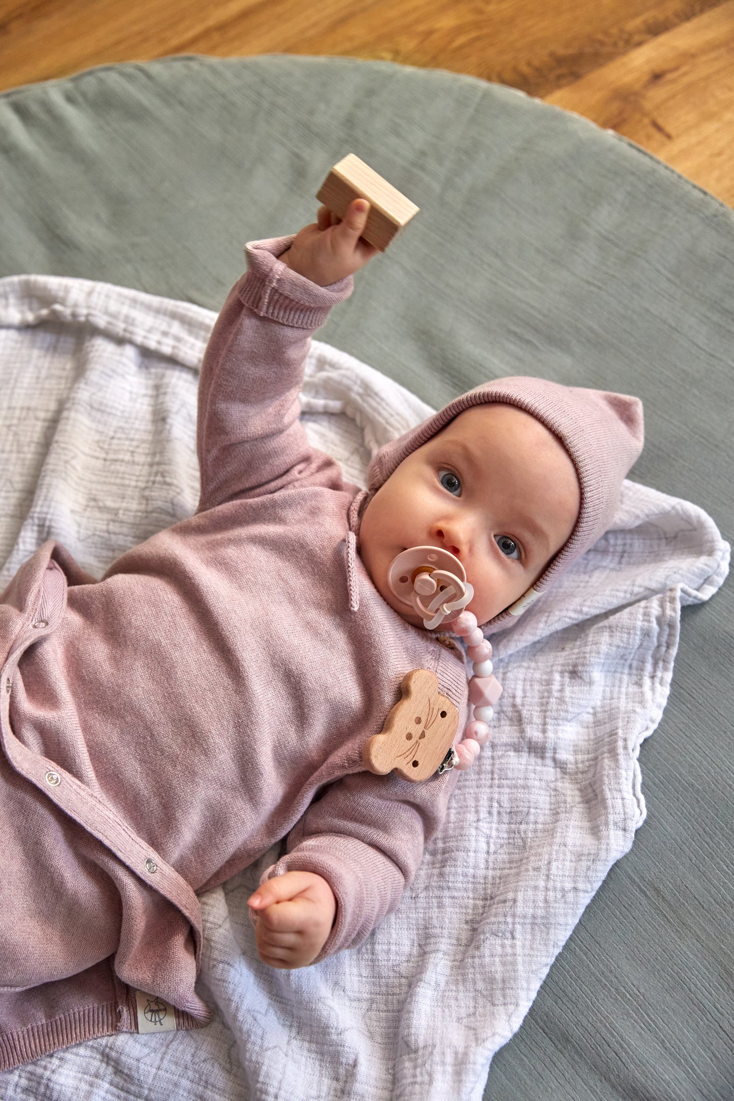 Strick-Strampler: Knitted Overall GOTS Garden Explorer