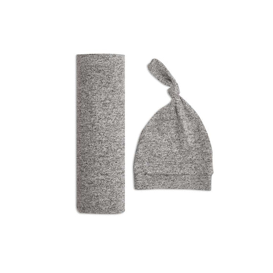 Aden + Anais Snuggle Knit Geschenkset - Heather Grey