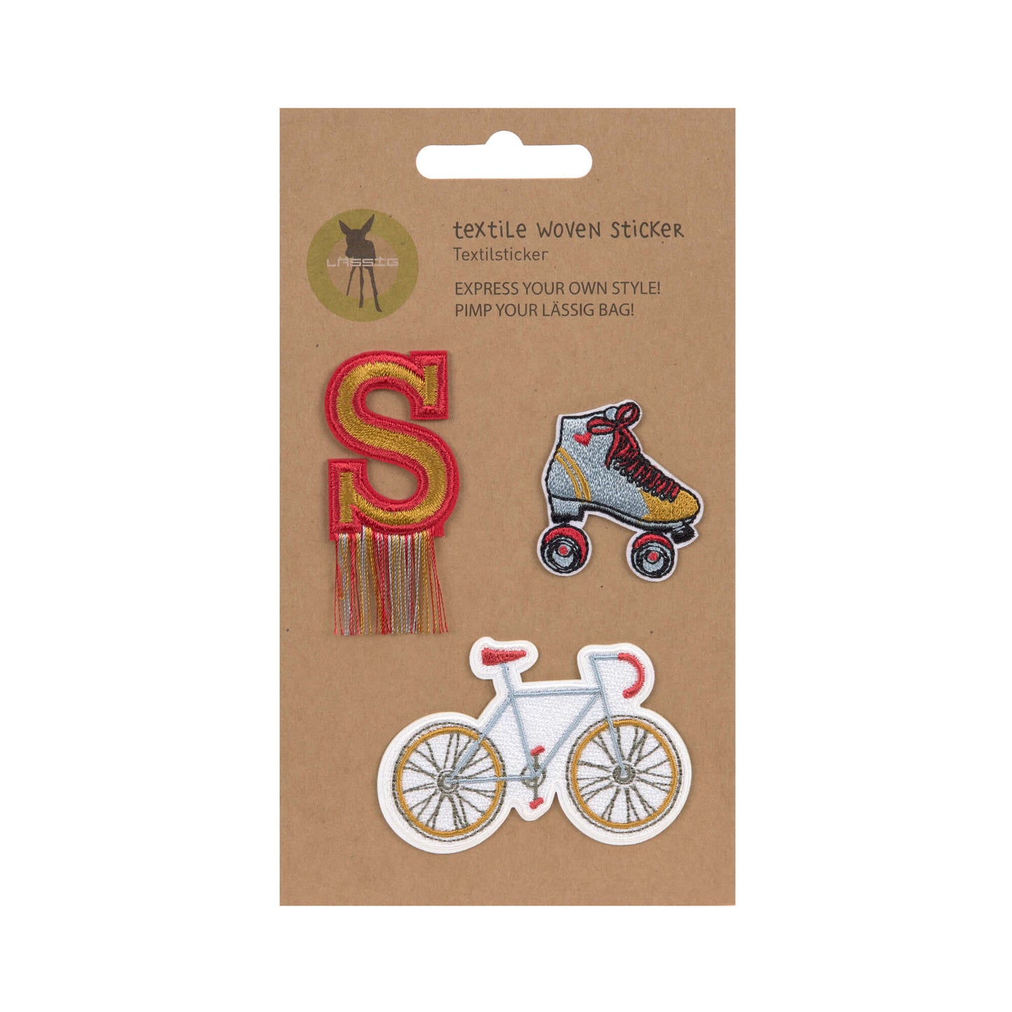 Textil-Sticker (3 Stk) - Schul Set Unique, Fahrrad