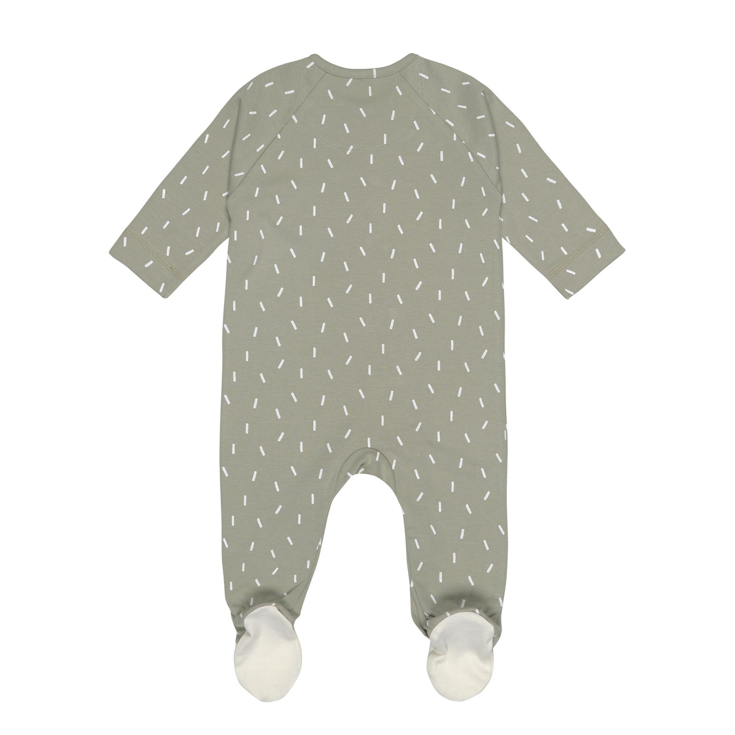 Baby Schlafanzug mit Füßen GOTS - Pyjama Cozy Colors, Speckles Olive